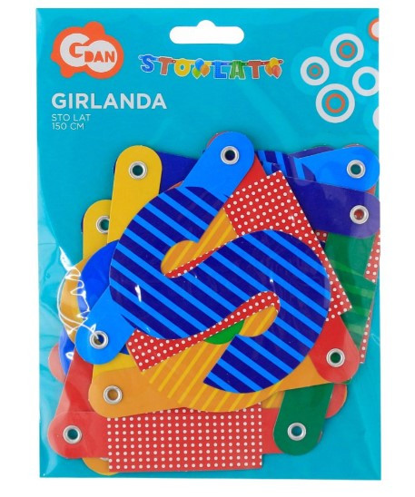 Girlanda Urodzinowa "Sto lat, sto lat" 1,5m GoDan